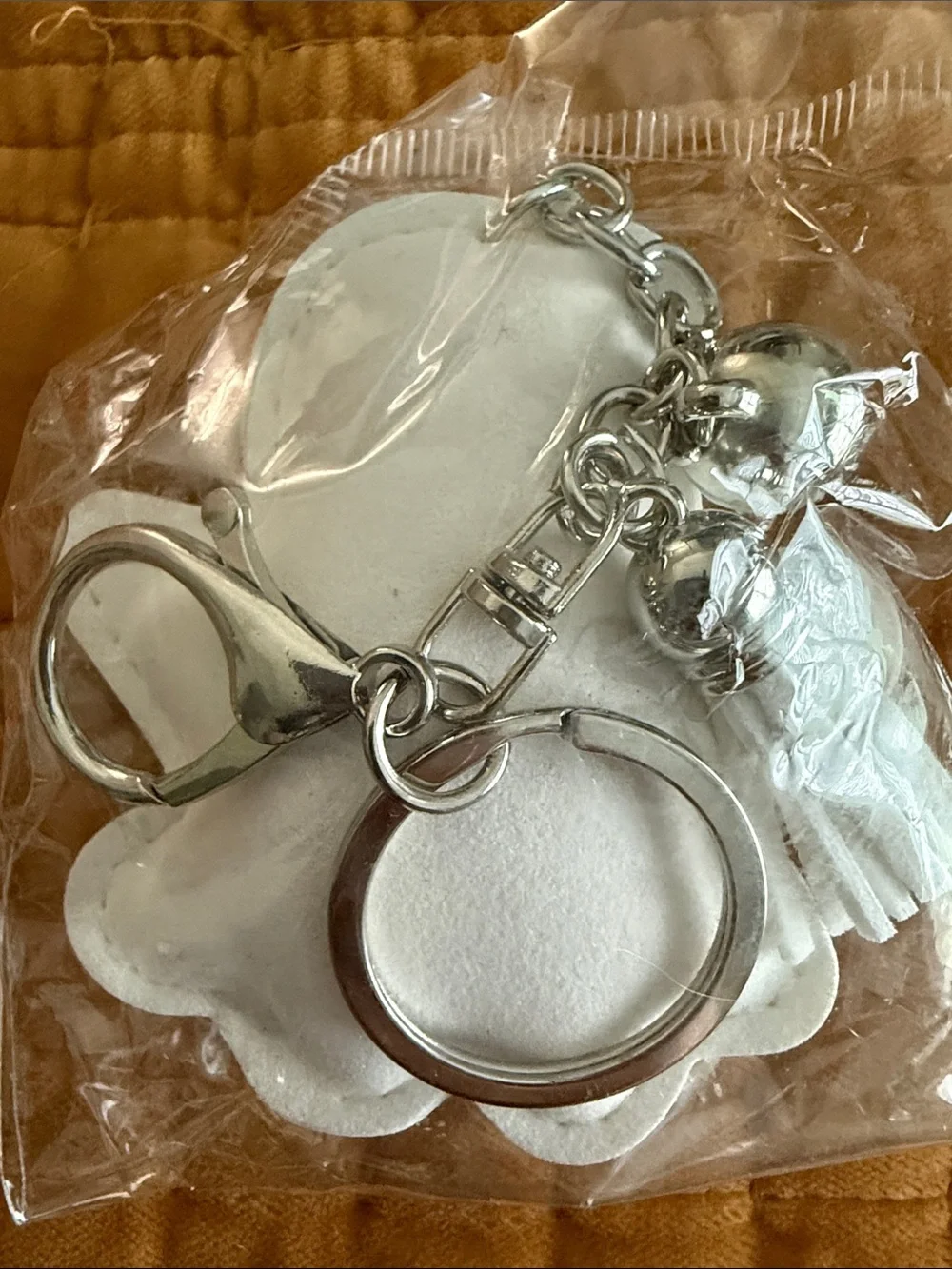 Silver Crystal Ghost Keychain - Sparkling Accessory NWT